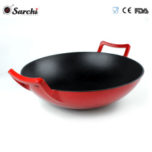 wholesale pre-seasoned nonstick Enamel cookware set Chinese cast iron wok